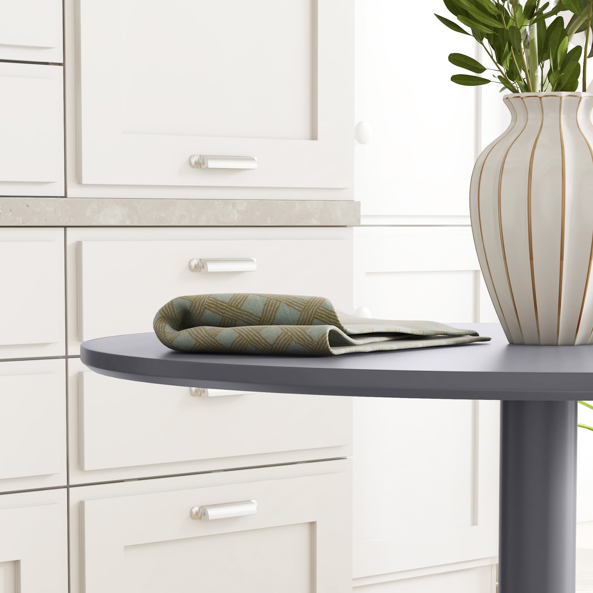 HOMCOM 75H x 70cm Two-Person Minimalistic Dining Table - Grey