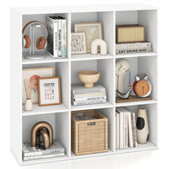 9-Cube Book Shelf Wooden Bookshelf Modern Bookcase Storage Organizer