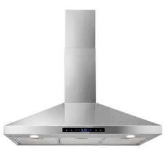 90 cm Wall Mount Range Hood 744 km/h-Sliver