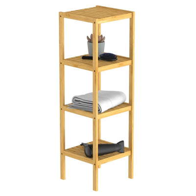 EISL Bathroom Shelf with 4 Compartments Bamboo 34x33x110 cm