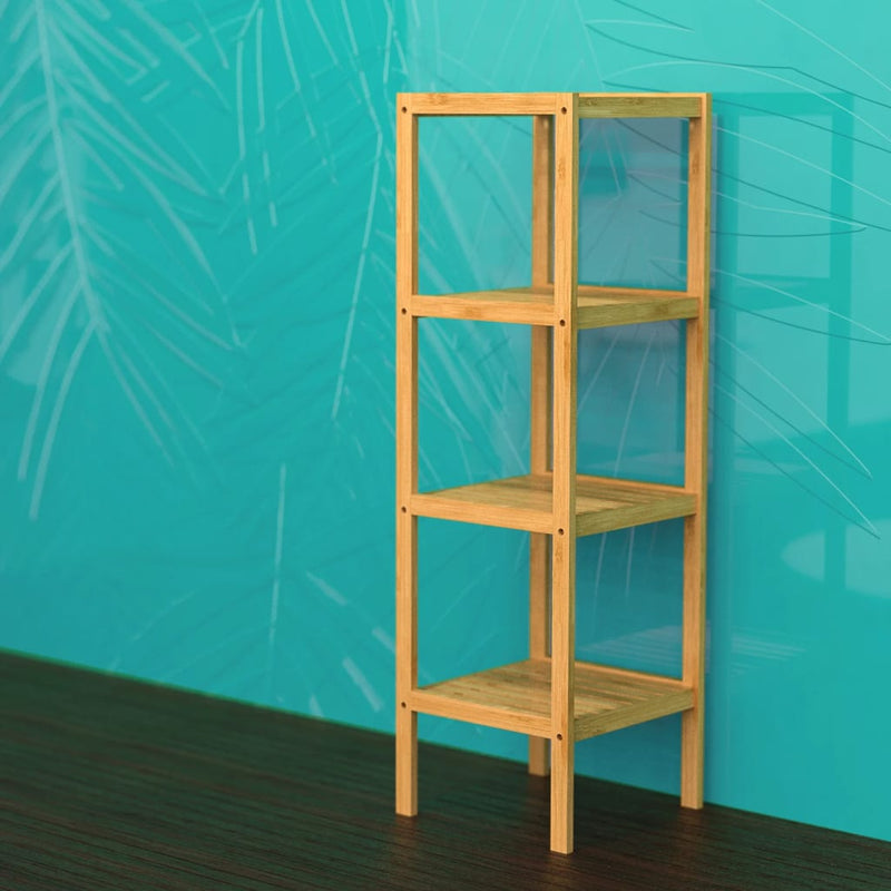 EISL Bathroom Shelf with 4 Compartments Bamboo 34x33x110 cm