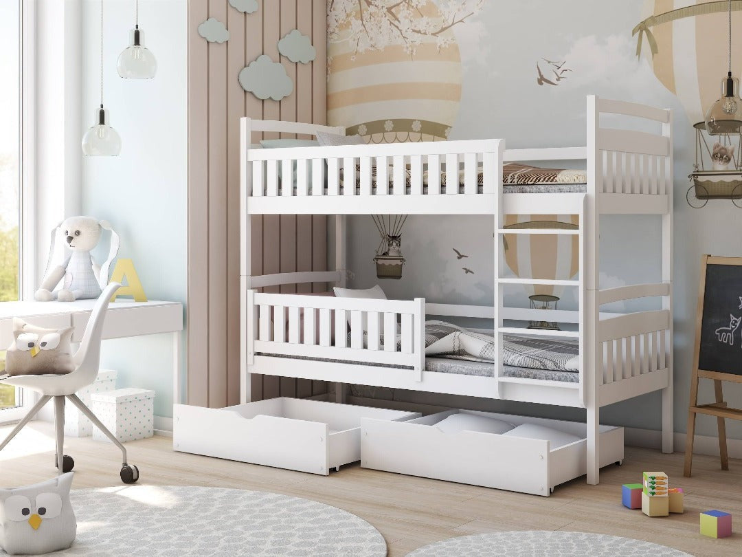 Wooden Bunk Bed Ignas with Storage