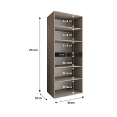 Tempo Hinged Door Wardrobe 90cm