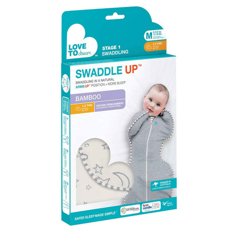 Love to Dream Baby Swaddle Swaddle Up Bamboo Stage 1 M Stars Cream