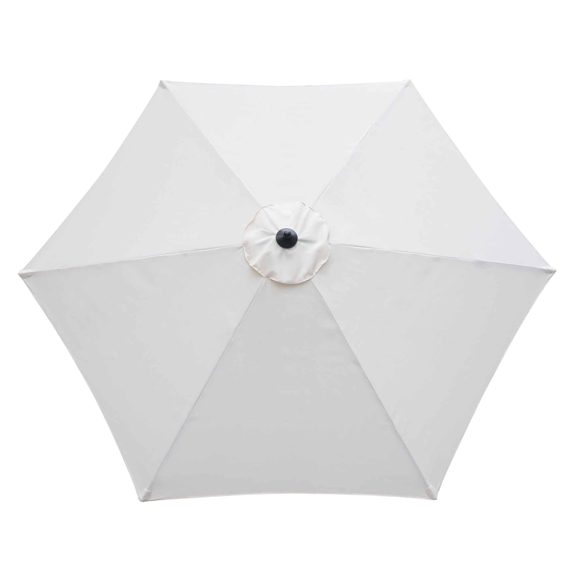 Outsunny 2.8m Garden Parasol Umbrella, Round Outdoor Market Table Umbrella Sun Shade Canopy, Off-White