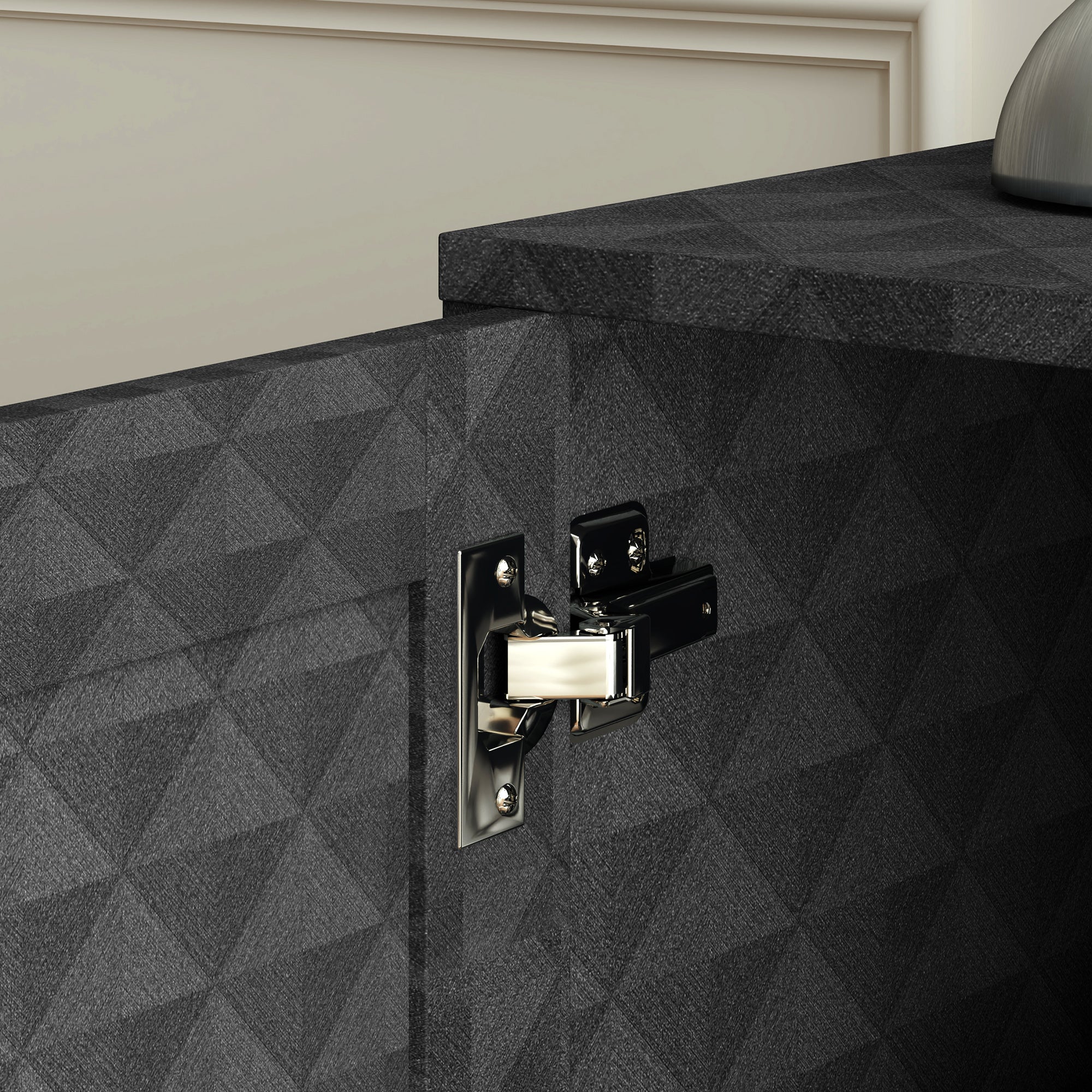 HOMCOM Sideboard with Adjustable Shelf, Freestanding Sideboard Storage Cabinet with Open Compartment and 2 Drawers, Black