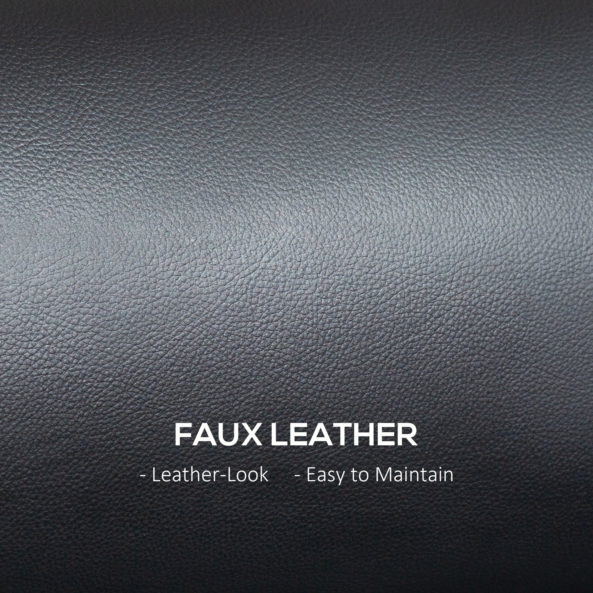 HOMCOM Small Faux Leather 2 Seater Sofa Settee - Black