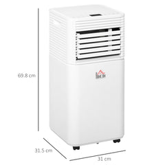 HOMCOM 9000 BTU Portable Air Conditioner for Cooling Dehumidifier Fan, Air Conditioning Unit for Room up to 28m², with Remote, 24H Timer, Window Mount Kit, R290, A Energy Efficiency, 1122W