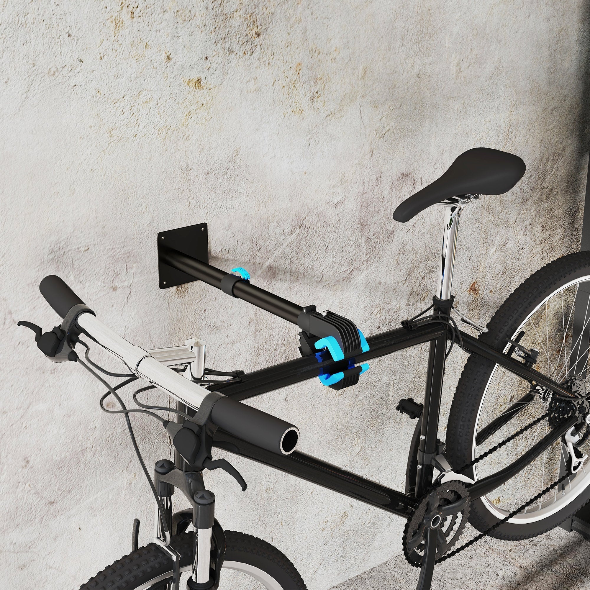 HOMCOM Bike Repair Stand, with Adjustable Clamp, Black