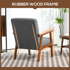 HOMCOM Armchair with Wide Seat in Grey, image 6