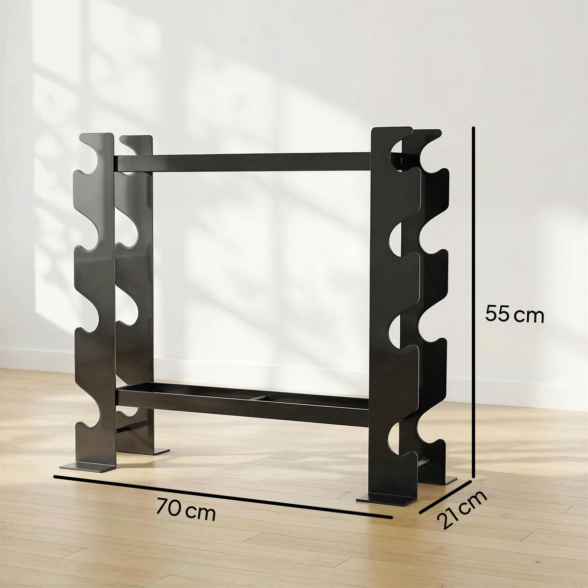 SPORTNOW 4-Tier Dumbbell Rack, Heavy-Duty Weight Rack for Dumbbells, Kettlebells and Multiple Balls, 200 KG Capacity, Black