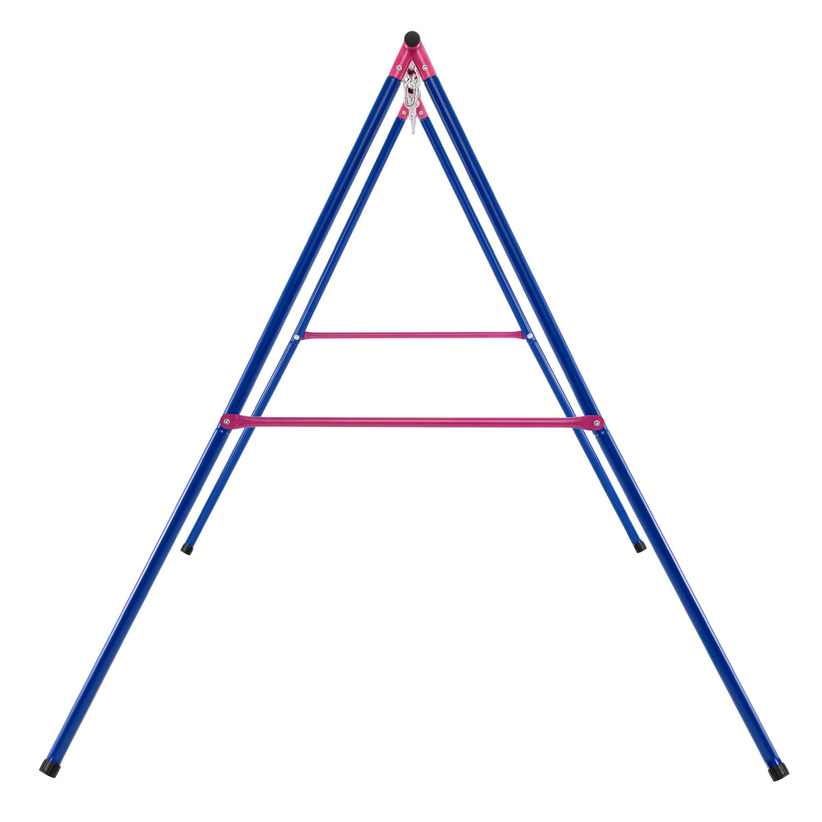 A-Frame Swing Stand for 2 Swings with Ground Stakes and Carabiners Heavy Duty-Blue