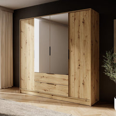 Kelly Hinged Door Wardrobe 206cm [Mirror] - product image 4