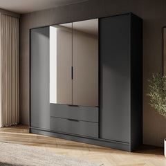 Kelly Hinged Door Wardrobe 206cm [Mirror] - product image 7