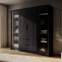 Kelly Hinged Door Wardrobe 206cm [Glass] - product image 10