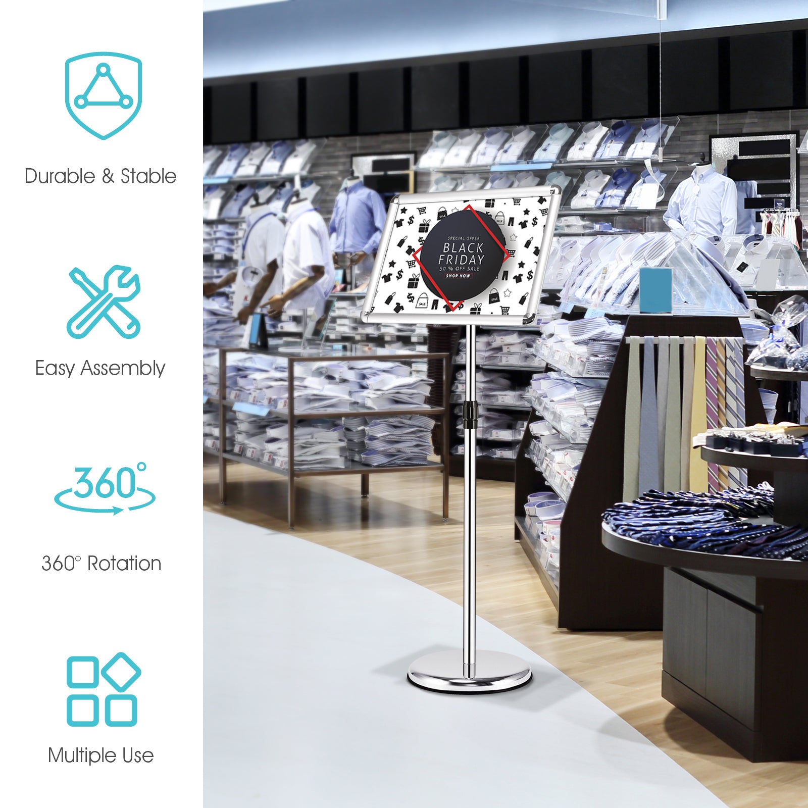 A3 Adjustable Poster Stand Presentation Stand with Adjustable Height