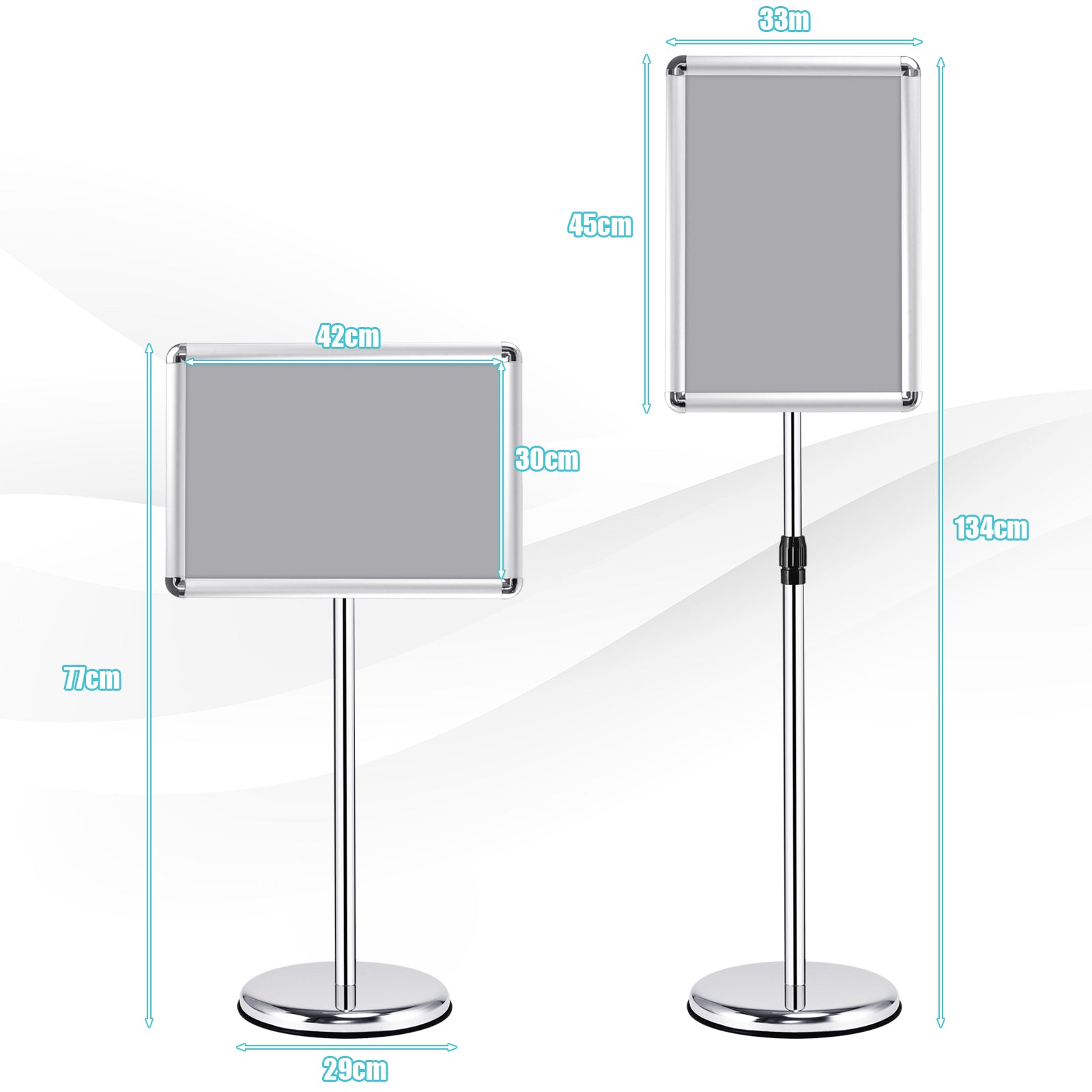 A3 Adjustable Poster Stand Presentation Stand with Adjustable Height