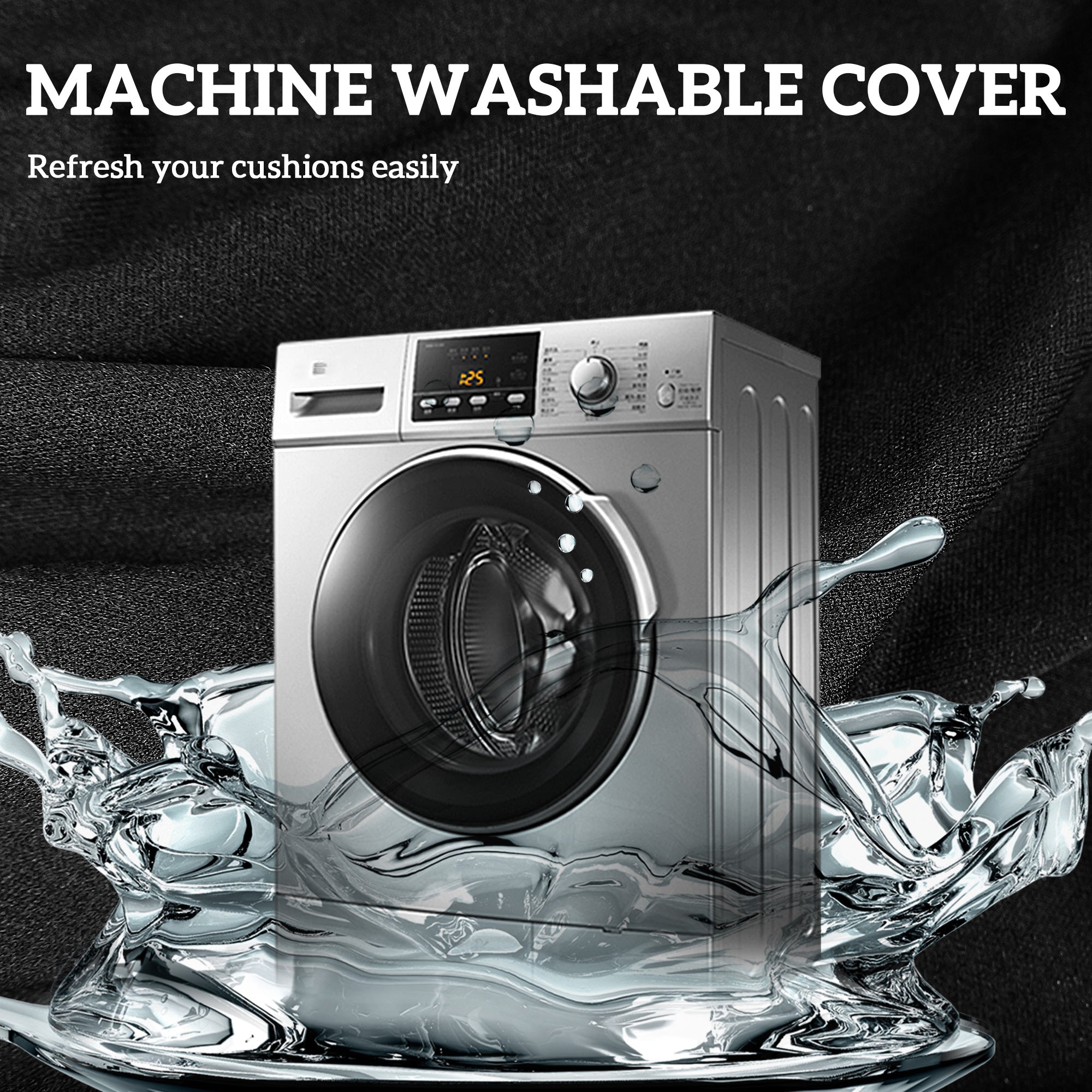 Outsunny Set of 14 Dining Set Cushions - Black