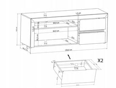 Mosaic 05 TV Cabinet with Drawers - product image 2