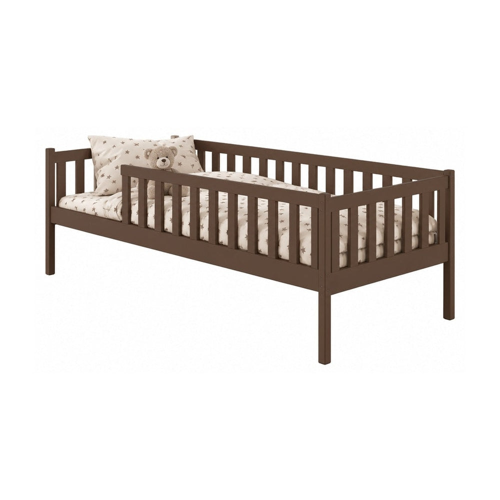 Wooden Single Bed Ada in Dark Chocolate, image 10