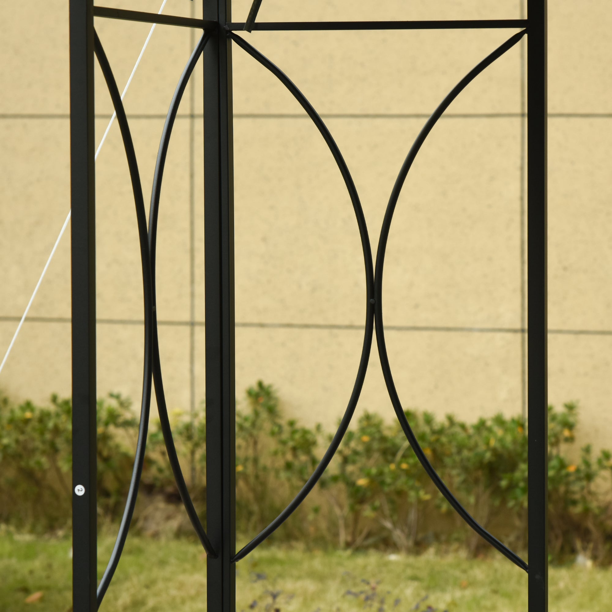 Outsunny 3 x 3 m Garden Gazebo Double√Ç Roof Marquee Patio Wedding Party Tent Canopy Shelter with Sidewalls, (Dark Grey)