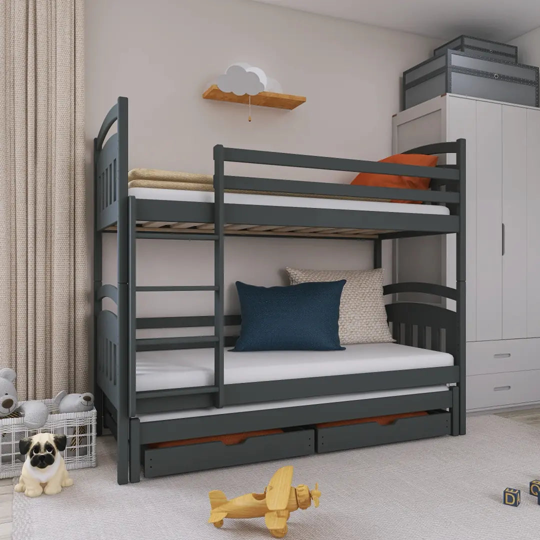 Alan Bunk Bed with Trundle and Storage