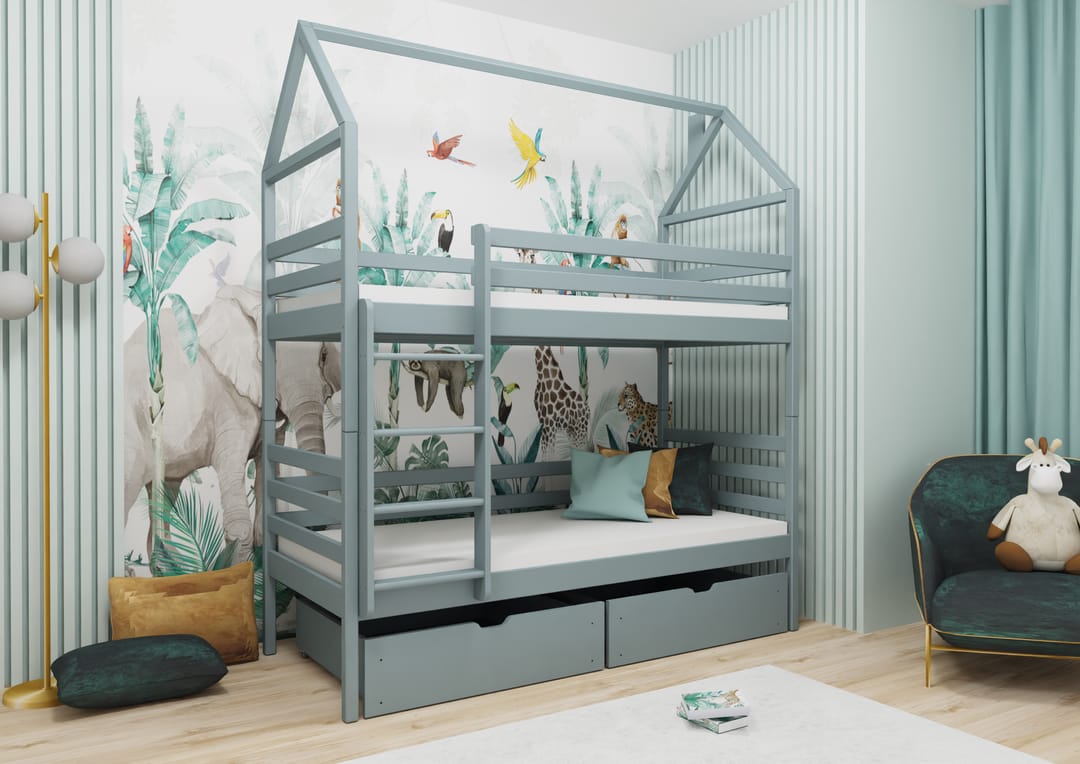 Wooden Bunk Bed Alex With Storage
