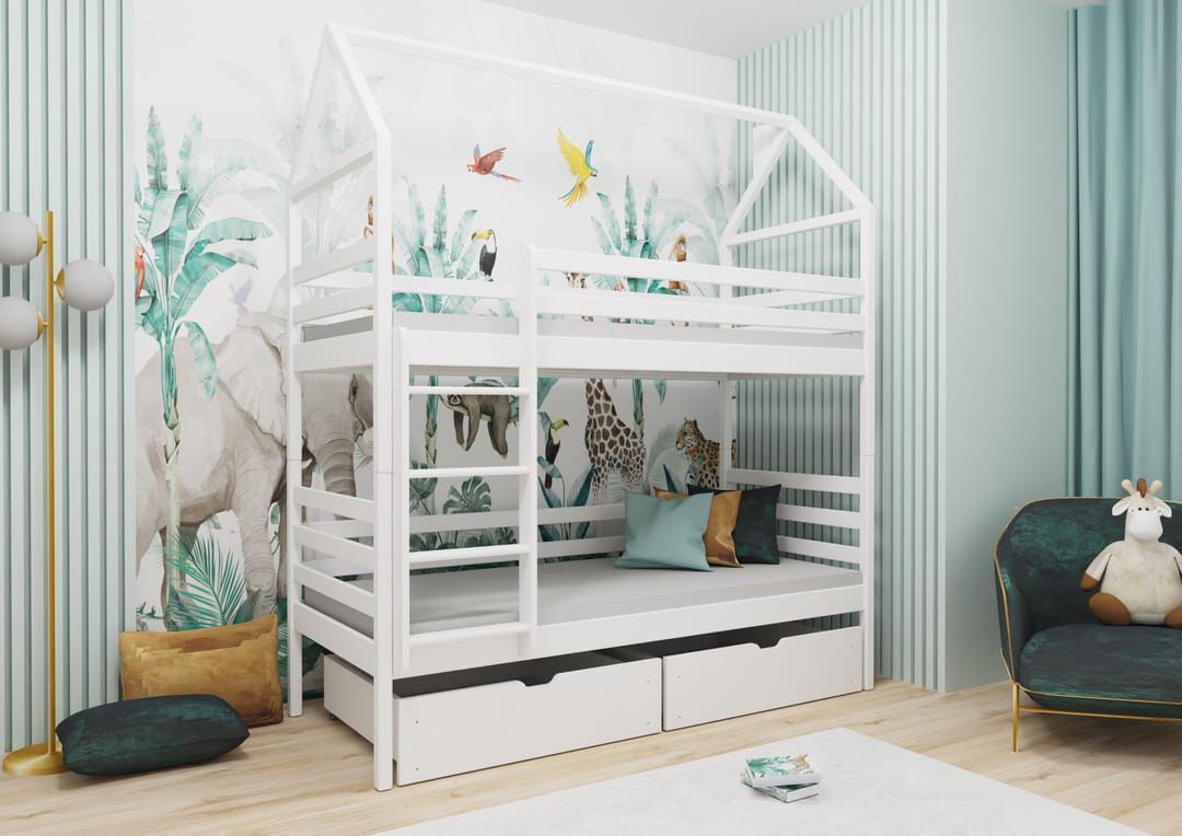 Wooden Bunk Bed Alex With Storage