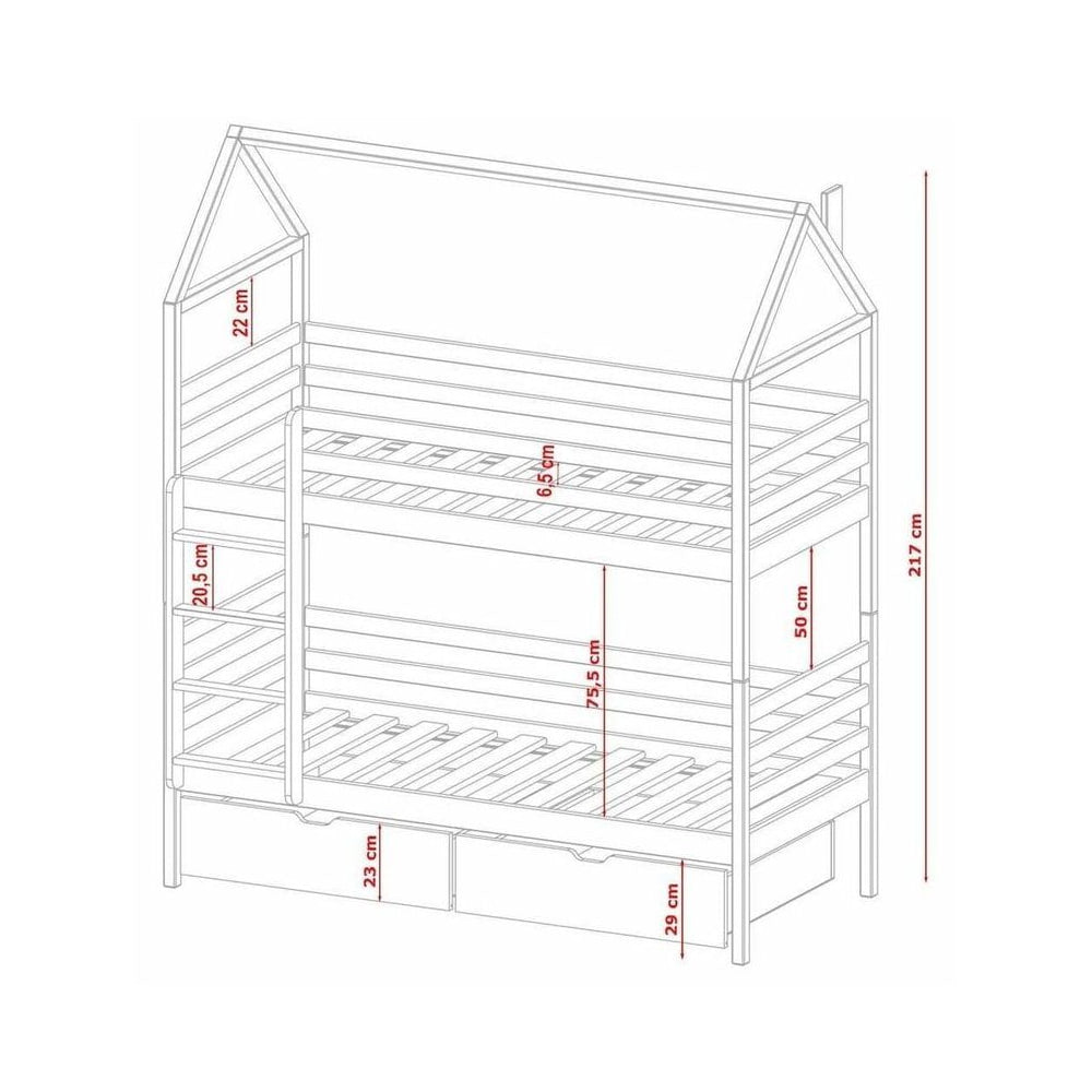 Wooden Bunk Bed Alex With Storage - product image 17