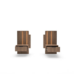 Set of Bedside Tables AMARO Oak Dunin
