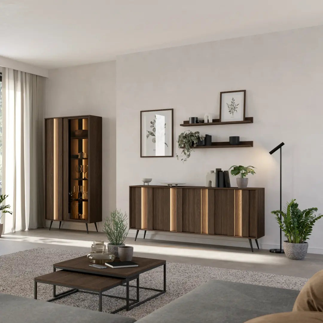 Amaro Tall Display Cabinet 94cm