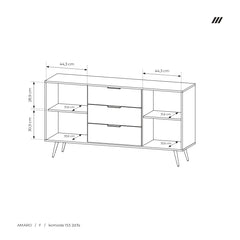 Sideboard 2D3S AMARO Oak Dunin