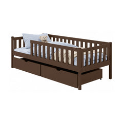 Wooden Single Bed Antonio With Storage in Dark Chocolate, image 6