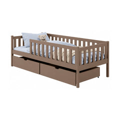 Wooden Single Bed Antonio With Storage in Milk Chocolate, image 7