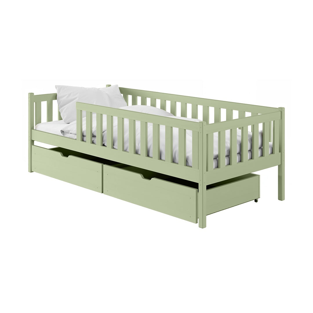 Wooden Single Bed Antonio With Storage in Olive, image 8