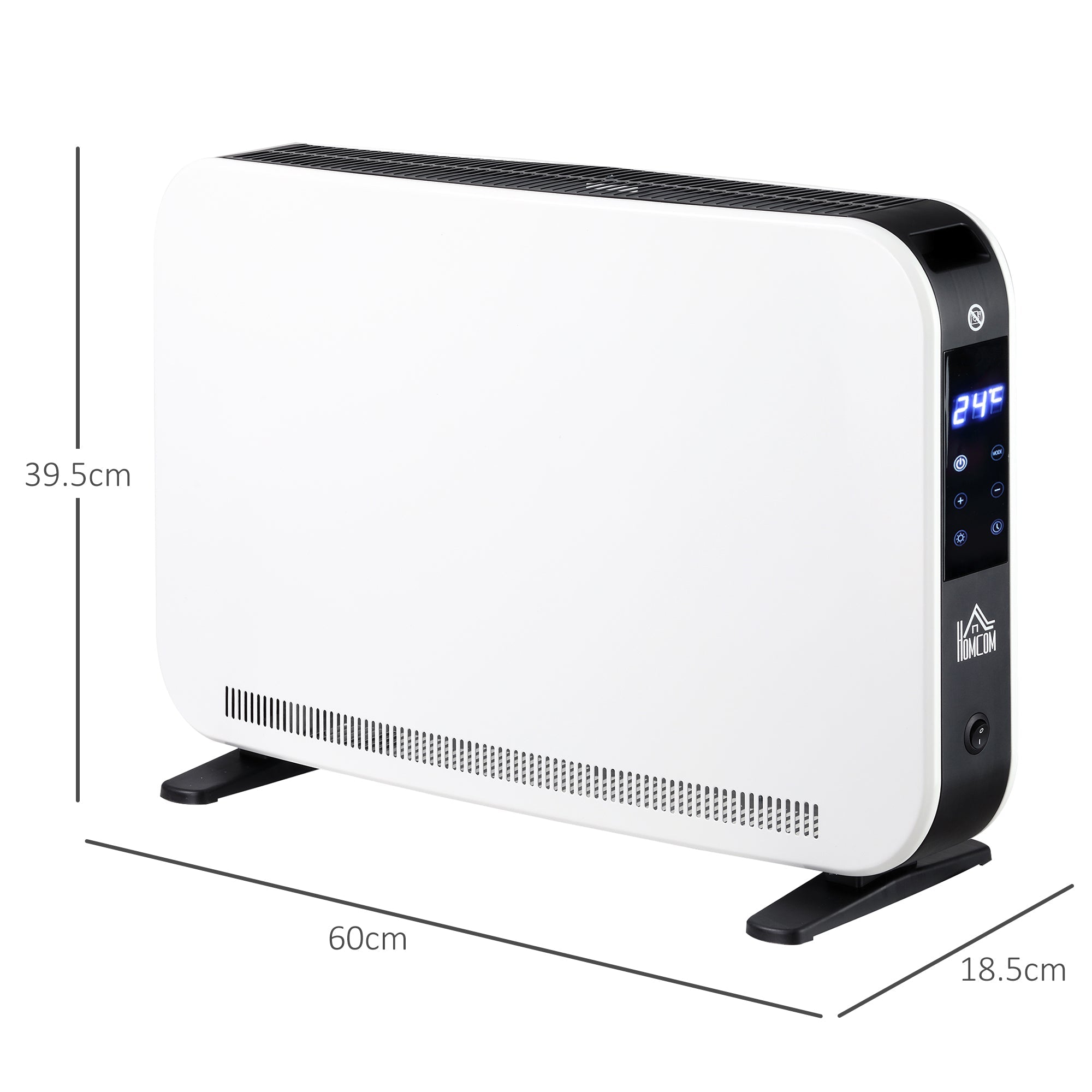 HOMCOM Three-Mode Modern Slimline Heater, 7-35â Temperature