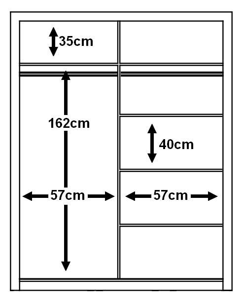 Arti 6 - 2 Sliding Door Wardrobe 120cm - product image 13