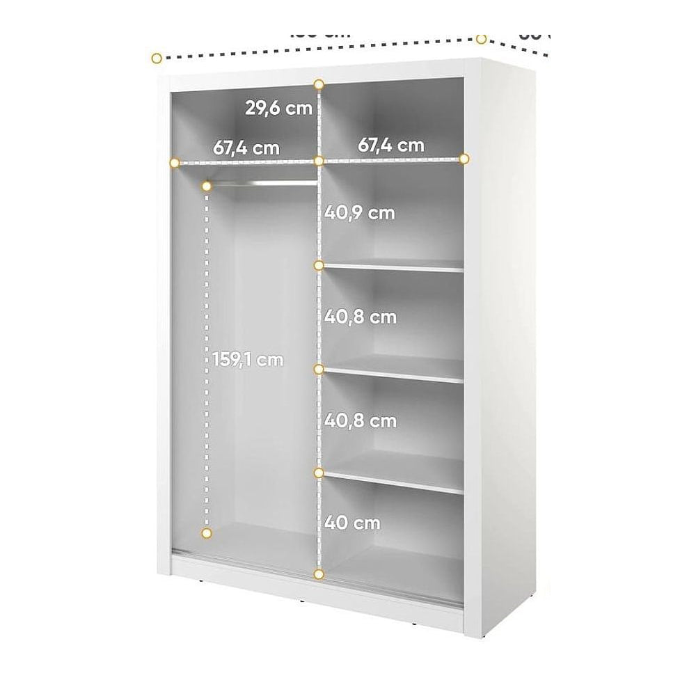Arti 18 - 2 Sliding Door Wardrobe 150cm - product image 4