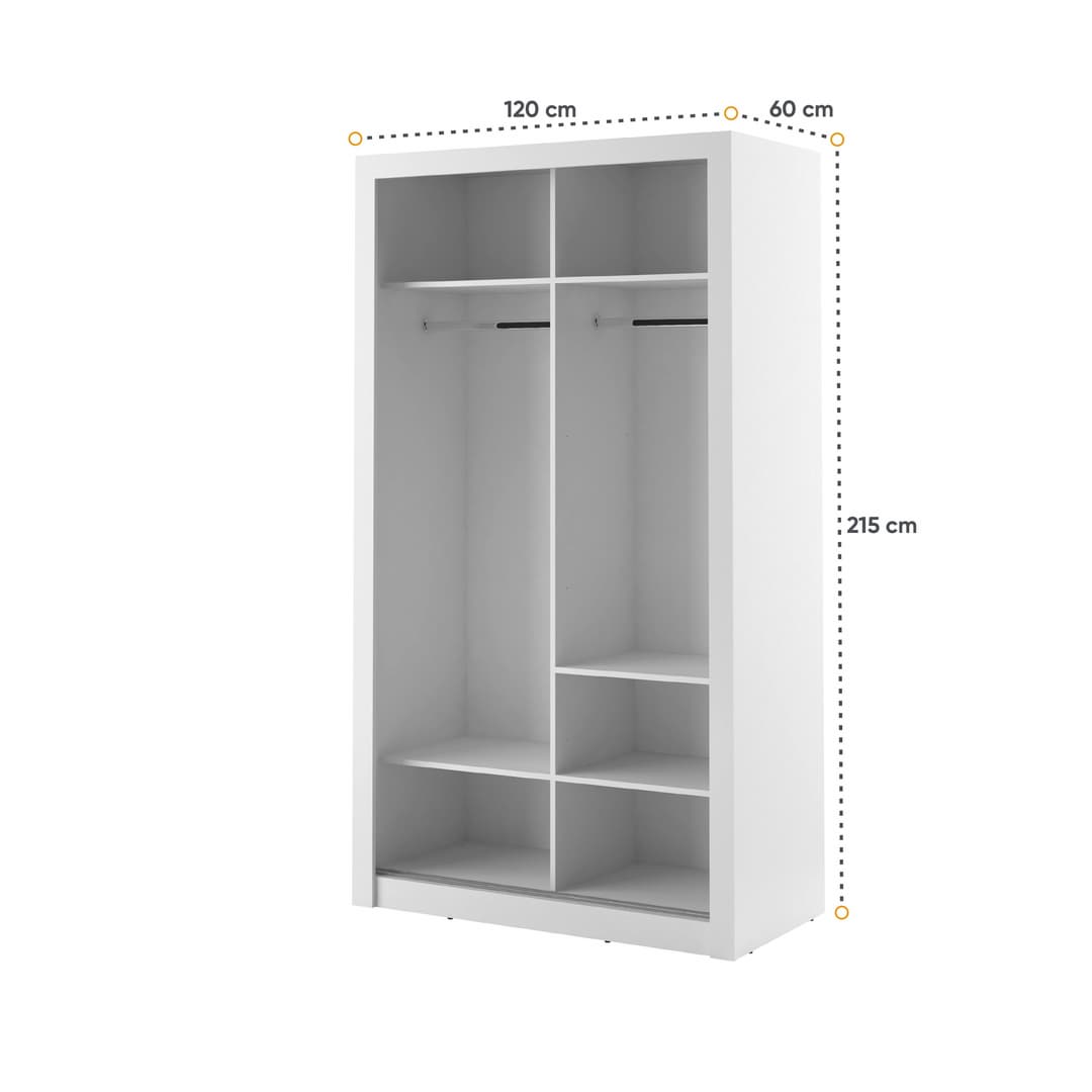 Arti 6 - 2 Sliding Door Wardrobe 120cm