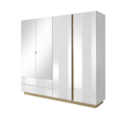 Wardrobe ARCO 220 White / White Gloss