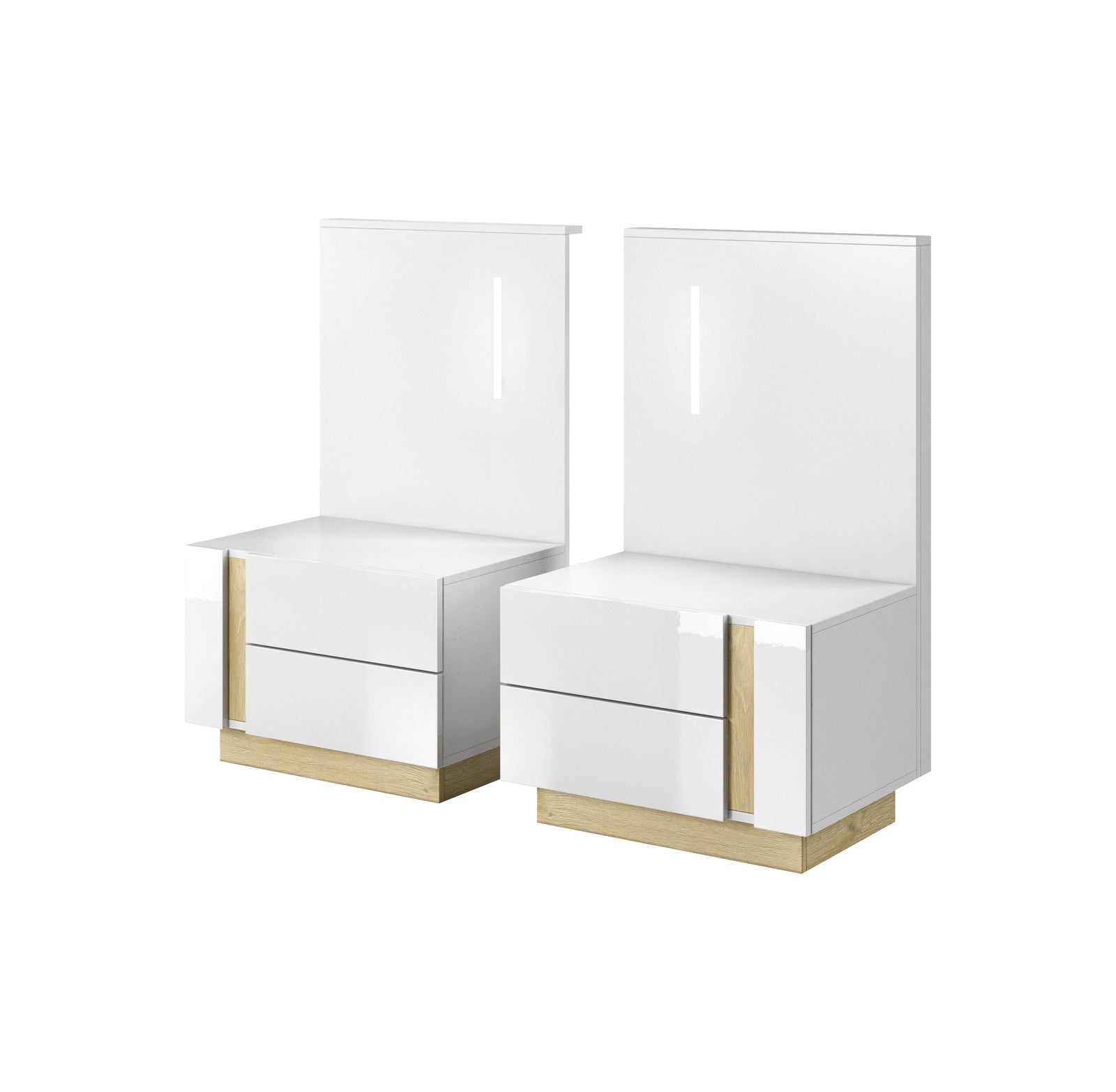 Set of Bedside Tables ARCO White / White Gloss