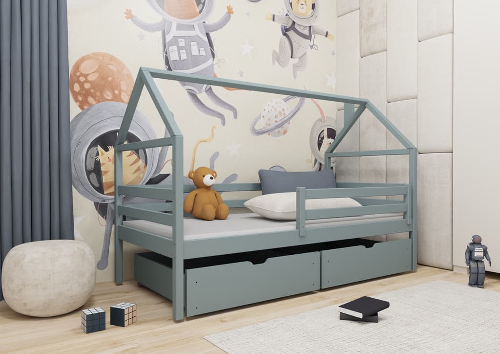 Wooden Single Bed Aaron With Storage