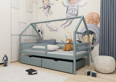 Wooden Single Bed Aaron With Storage