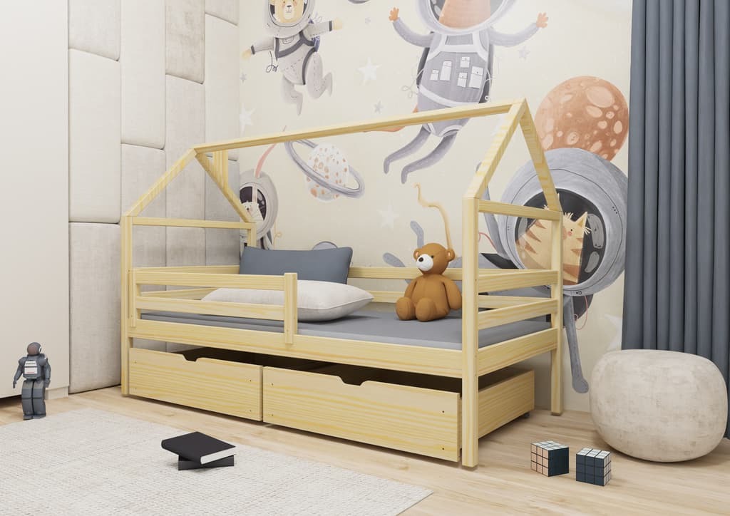 Wooden Single Bed Aaron With Storage
