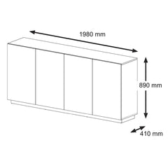 Aura Sideboard Cabinet 198cm
