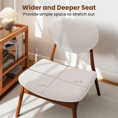 Accent Chairs Set of 2 with Side Table for Bedroom Waiting Room-Beige
