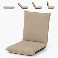 Adjustable Floor Chair with Adjustable Backrest and Sponge Filling-Beige