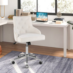 Adjustable 360° Swivel Accent Armchair-Beige