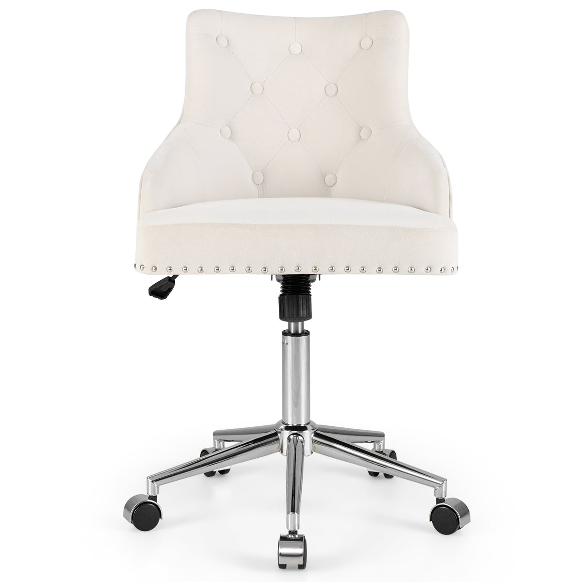 Adjustable 360° Swivel Accent Armchair-Beige