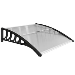 Outsunny Front Door Canopy, Outdoor Awning, Rain Shelter for Window, Porch and Front/Back Door, 103 x 96.5 cm, Clear